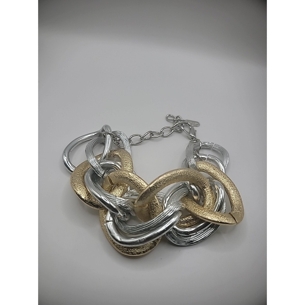 Vincere‎ Silver Tone Gold Tone Chain Link Bracelet Jewelry Costume